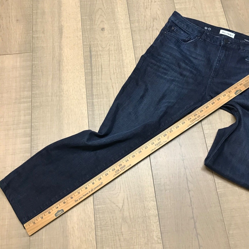 DL1961 Jeans Mens Size 34 X‎ 32 Actual 34X28 Dark Blue Nick Slim Bayou Preppy - Picture 12 of 13